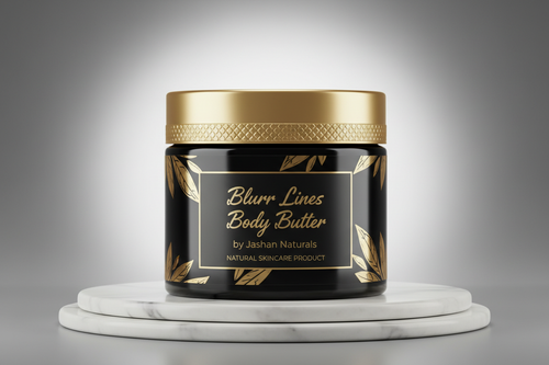 BLURR LINES BODY BUTTER BY JASHAN NATURALS BLACK AND GOLD COLORS